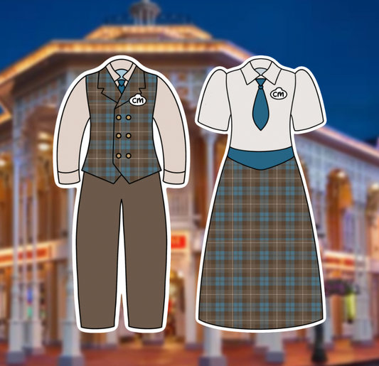 Main Street Emporium Merchandise MK Cast Member Costume Glossy Sticker