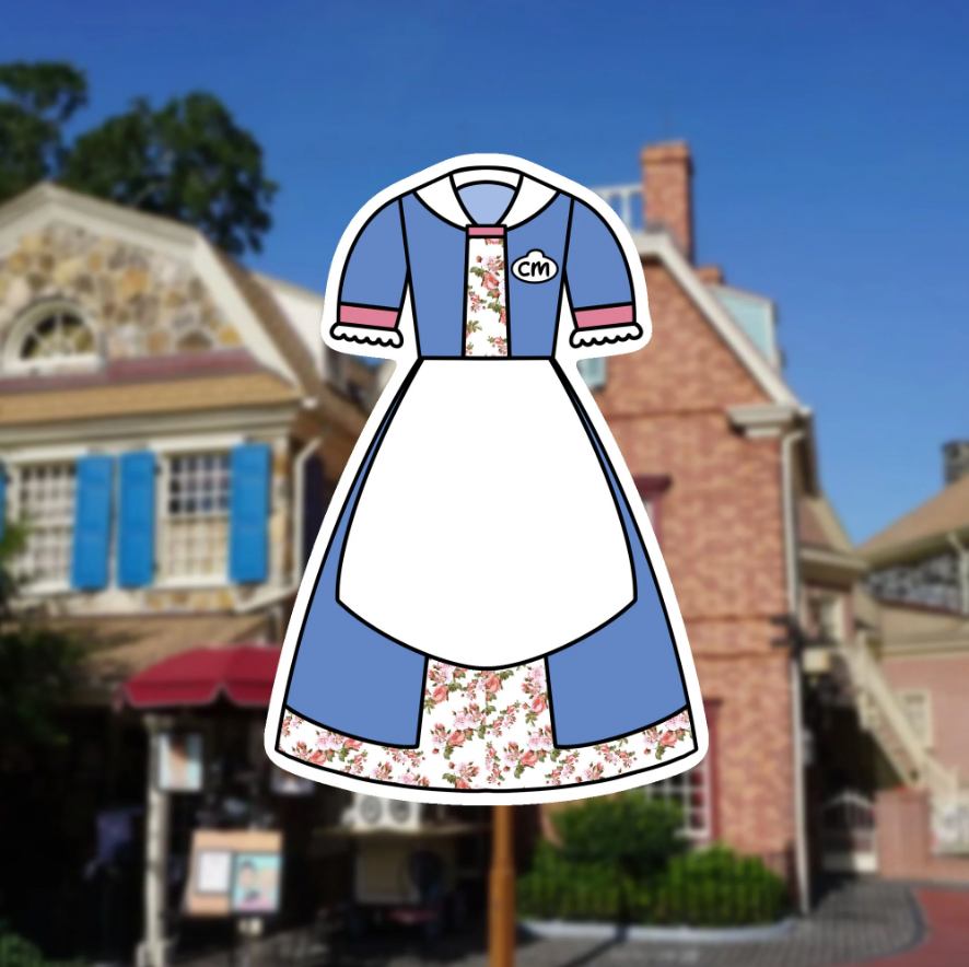 Copy of Liberty Square Liberty Tree Tavern MK Cast Member Costume Glossy Sticker