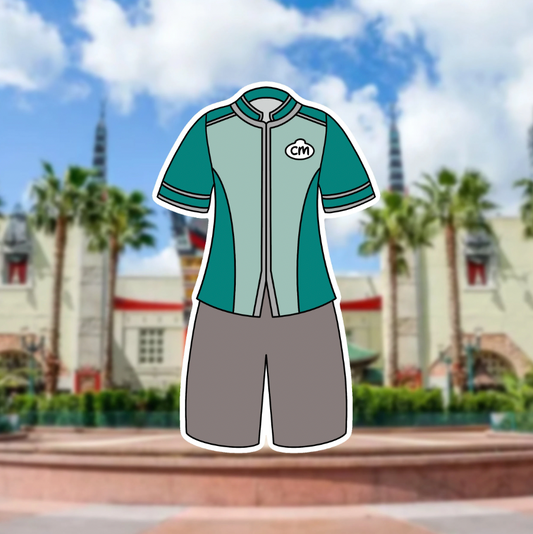Park Greeter Cast Member Costume Glossy Sticker