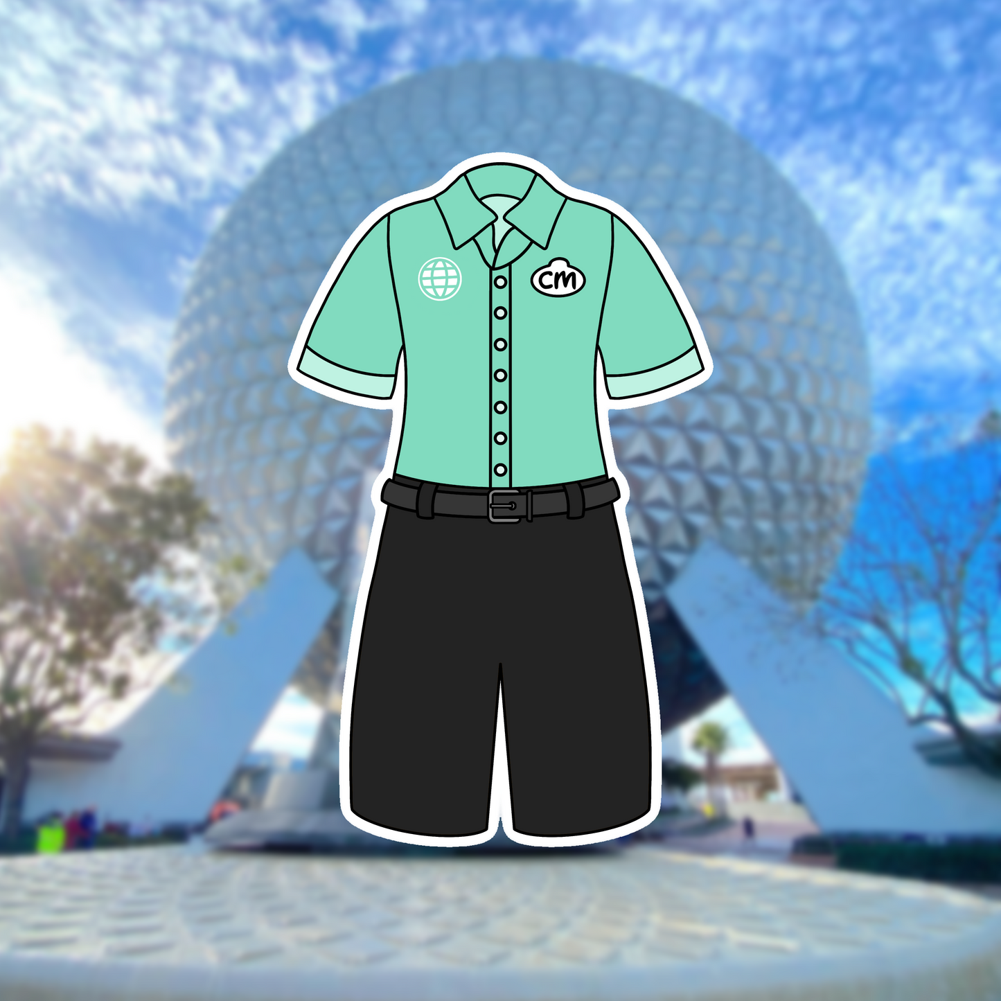Festivals World Showcase Cast Member Costume Glossy Sticker