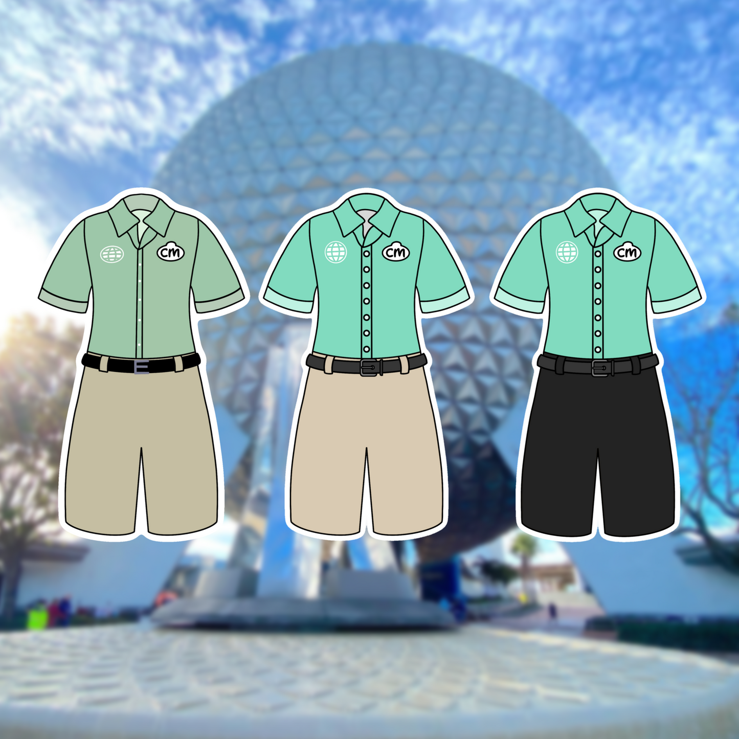 Festivals World Showcase Cast Member Costume Glossy Sticker