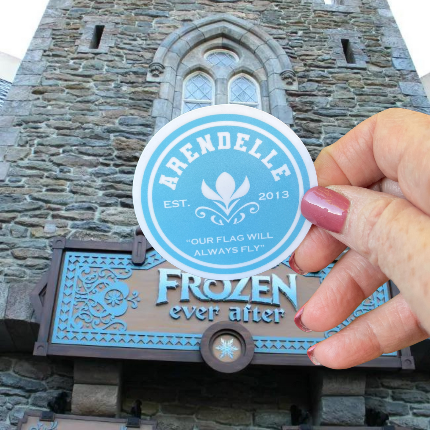 Arendelle Logo Round Glossy Sticker