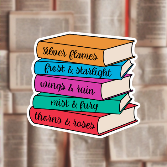 ACOTAR Series Book Stack Glossy Sticker (Sarah J Maas Licensed)