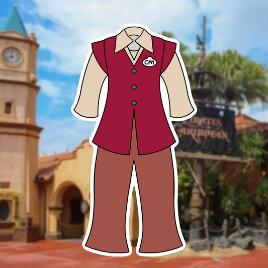 Adventureland Pirates Merchandise MK Cast Member Costume Glossy Sticker