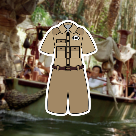Adventureland Jungle Skipper MK Cast Member Costume Glossy Sticker