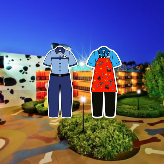 All Star Movies Resort Cast Member Costume Glossy Sticker