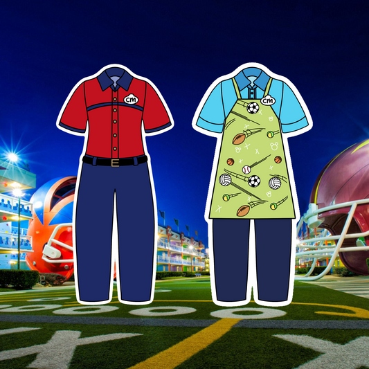 All Star Sports Resort Cast Member Costume Glossy Sticker