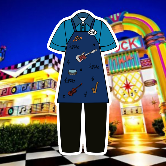 All Star Music Resort Cast Member Costume Glossy Sticker