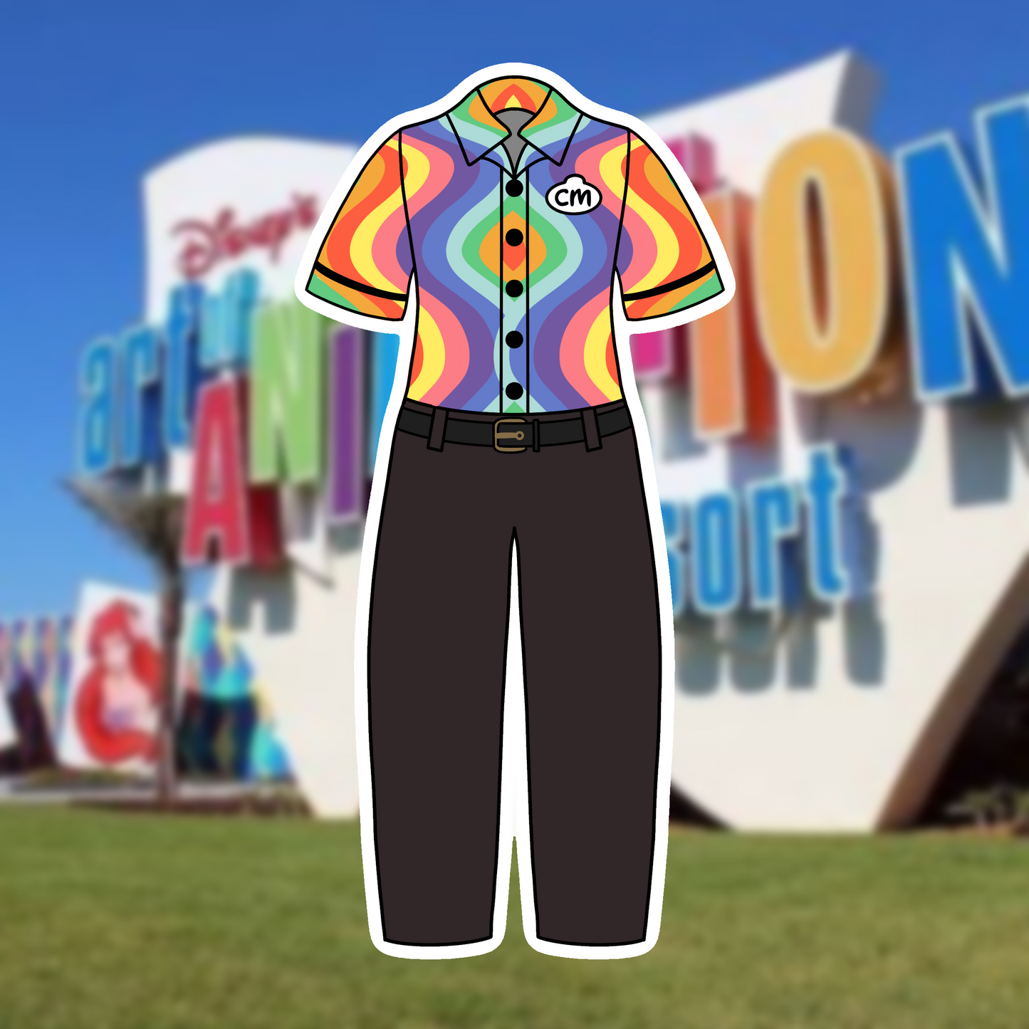 Art of Animation Resort Cast Member Costume Glossy Sticker