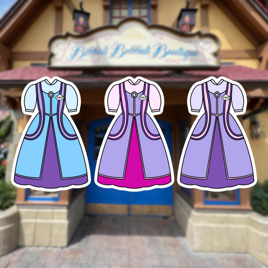 Fantasyland Fairy Godmother In Training MK Cast Member Costume Glossy Sticker