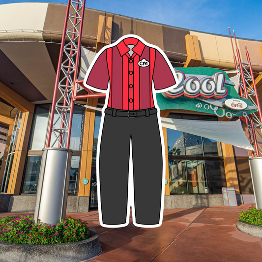Club Cool Future World Cast Member Costume Glossy Sticker