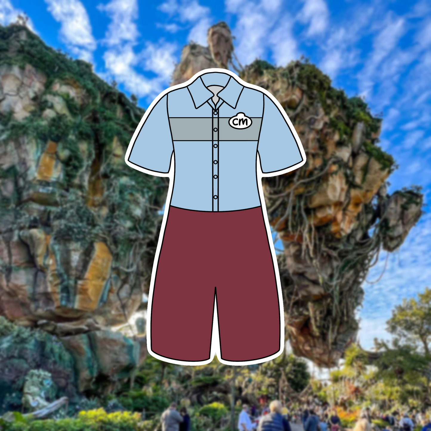 Pandora Attractions DAK Cast Member Costume Glossy Sticker