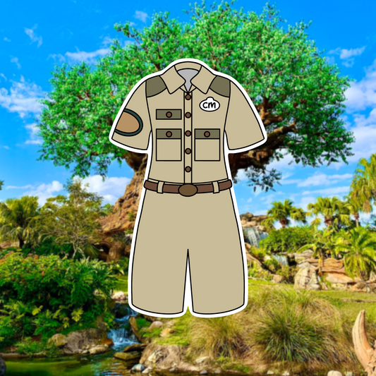 Safari DAK Cast Member Costume Glossy Sticker
