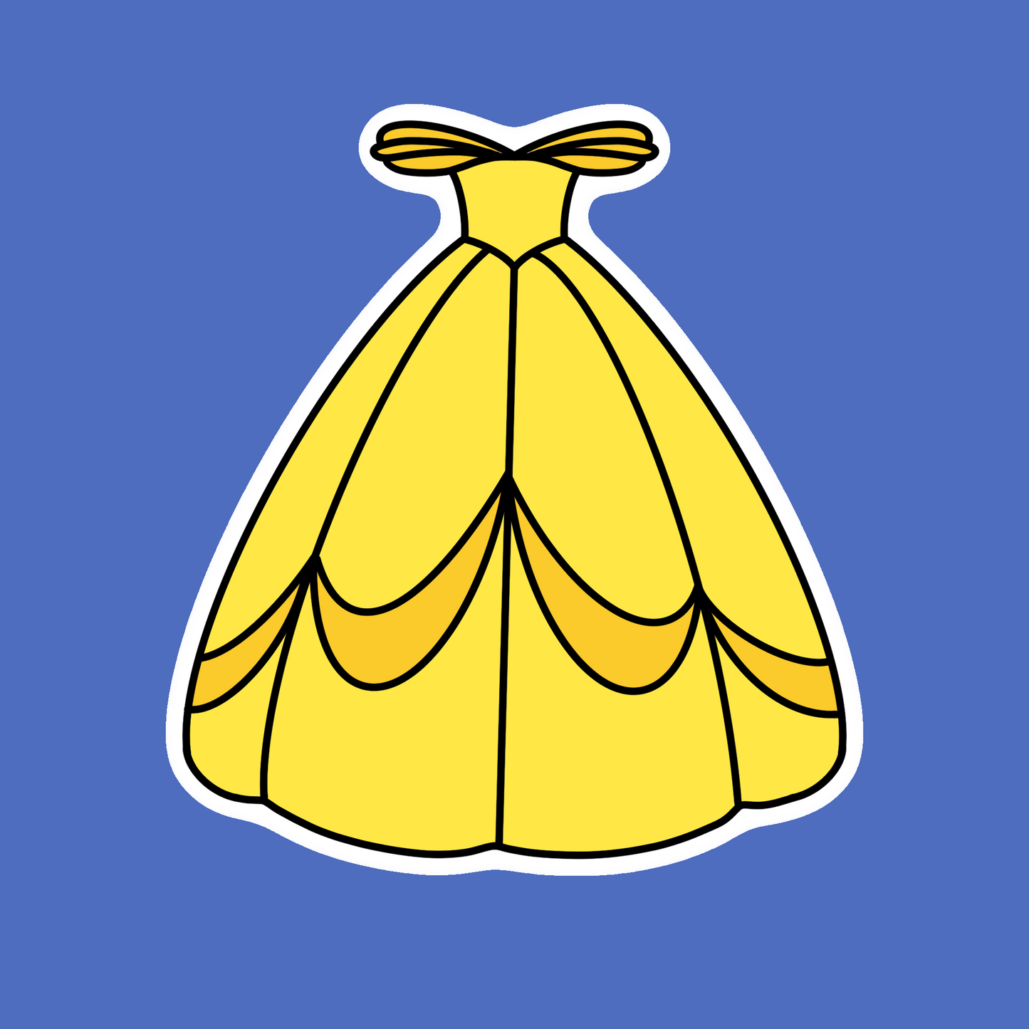 Belle Dress Glossy Sticker
