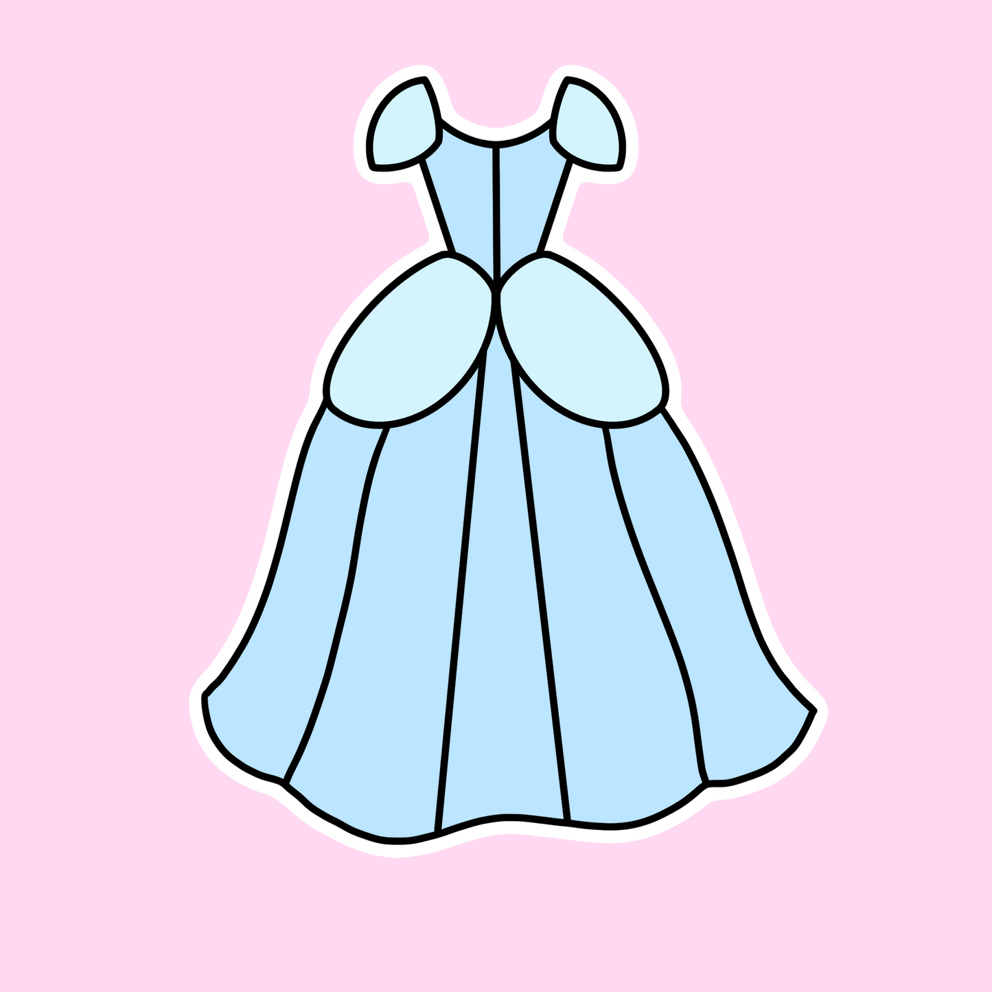 Cinderella Dress Glossy Sticker