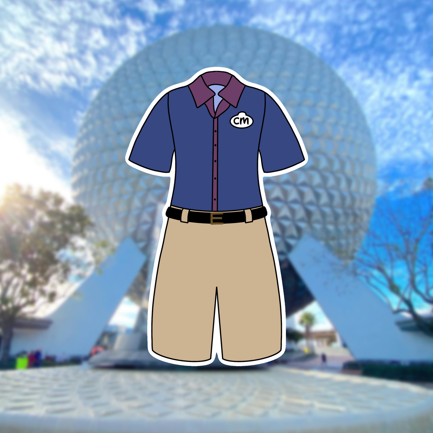 Future World Figment Imagination Pavillion Cast Member Costume Glossy Sticker
