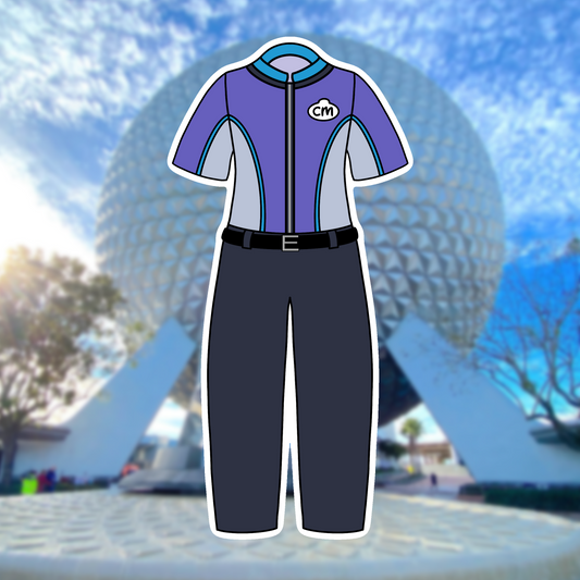 Spaceship Earth Future World Cast Member Costume Glossy Sticker