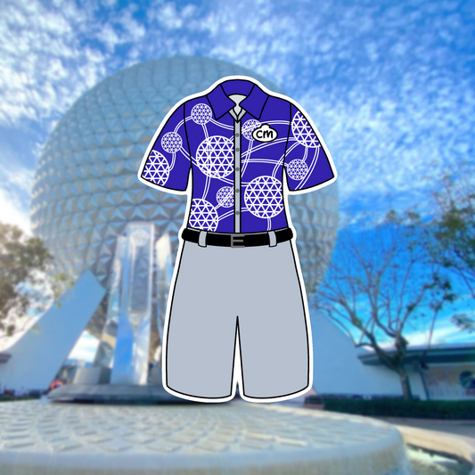 Park Greeter Future World Cast Member Costume Glossy Sticker