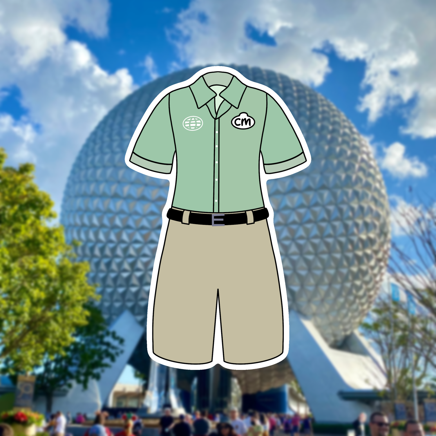 Festivals World Showcase Cast Member Costume Glossy Sticker