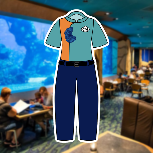 Coral Reef Seater Future World Cast Member Costume Glossy Sticker