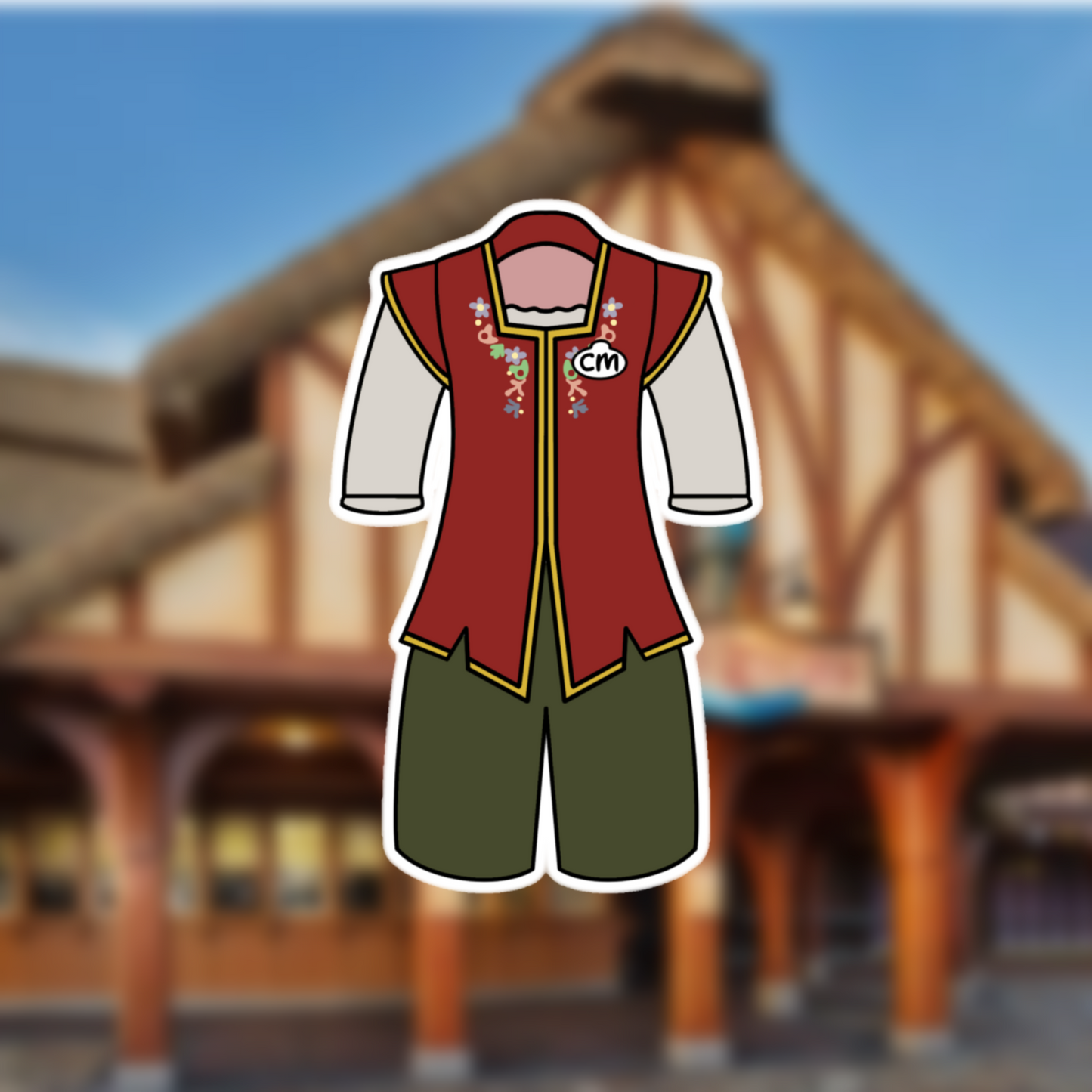 Fantasyland Storybook Treats QSFB MK Cast Member Costume Glossy Sticker