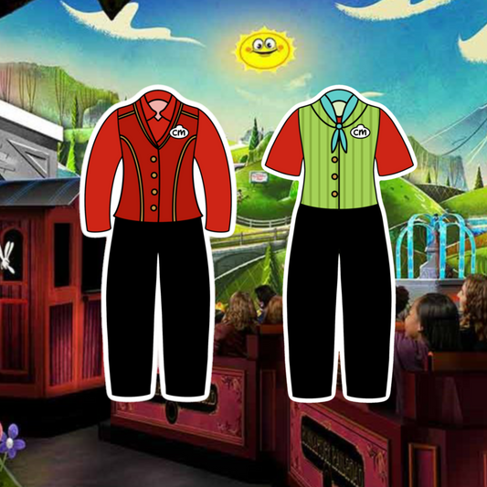 Runaway Railway Attractions Cast Member Costume Glossy Sticker