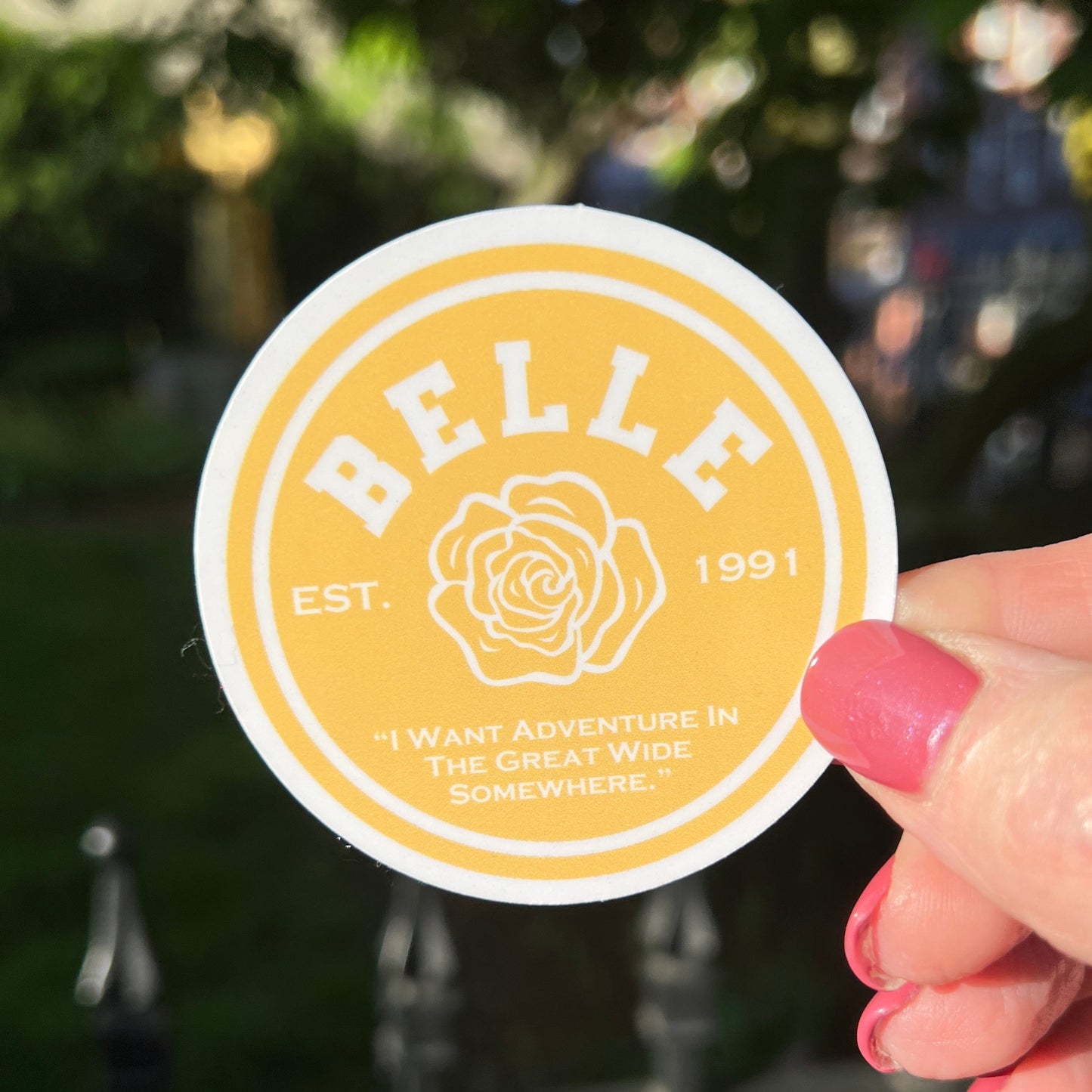Belle Logo Round Glossy Sticker