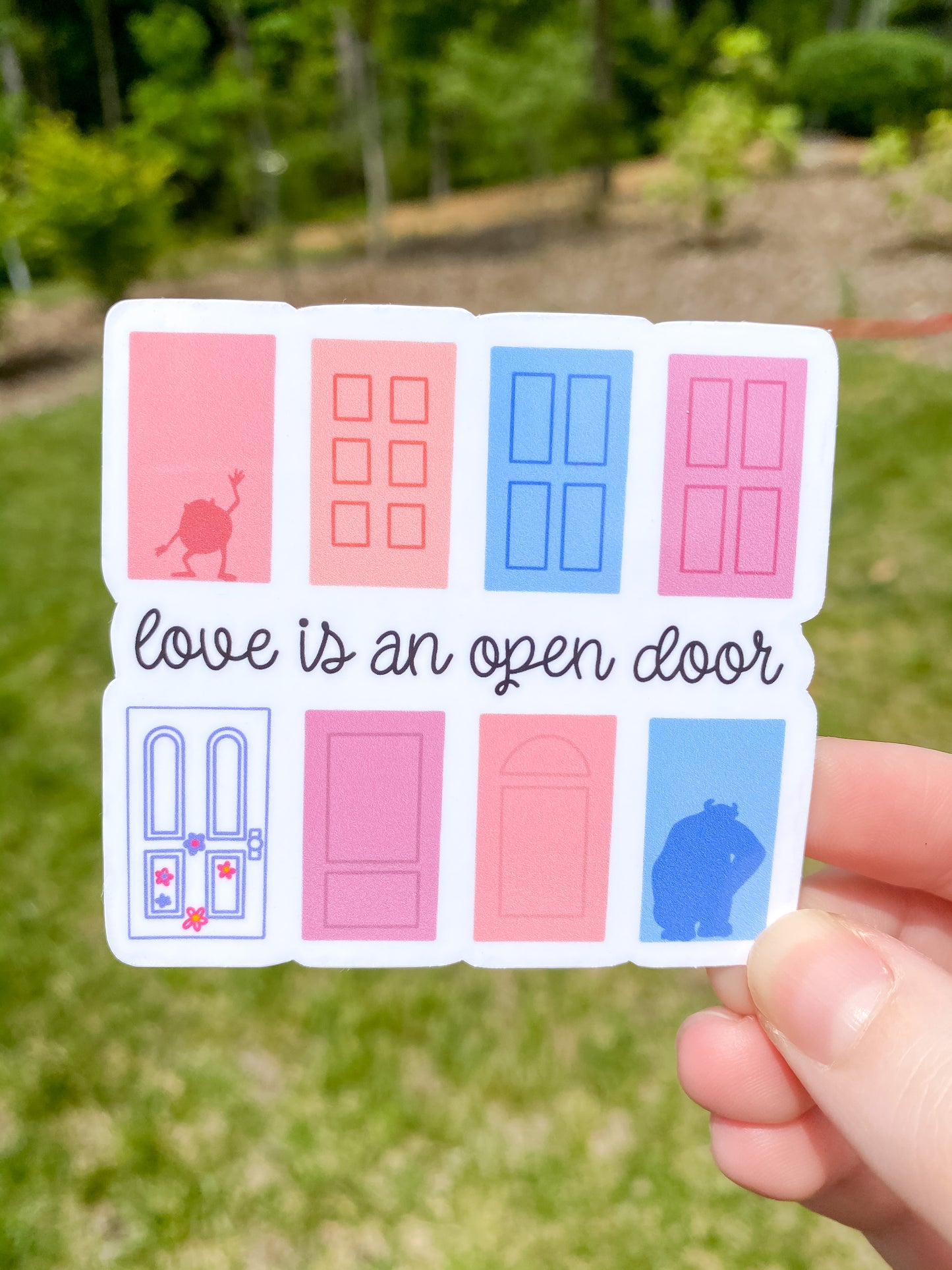 Monster's Love is an Open Door Glossy Sticker