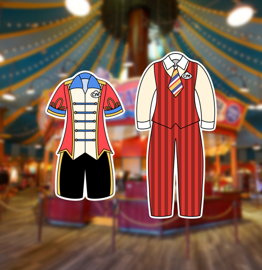 Big Top Circus MK Cast Member Costume Glossy Sticker