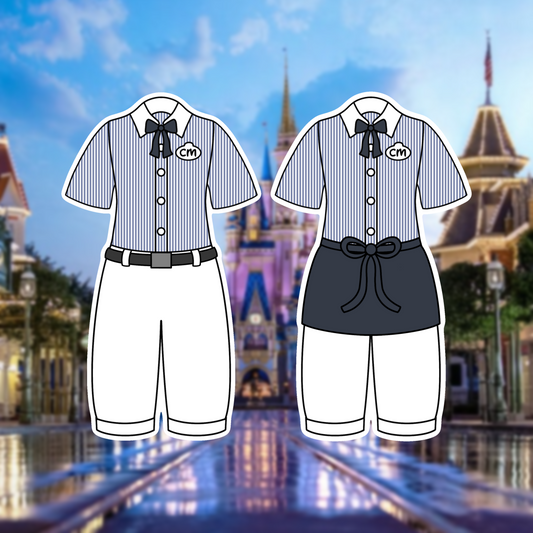 Main Street Glow Carts MK Cast Member Costume Glossy Sticker
