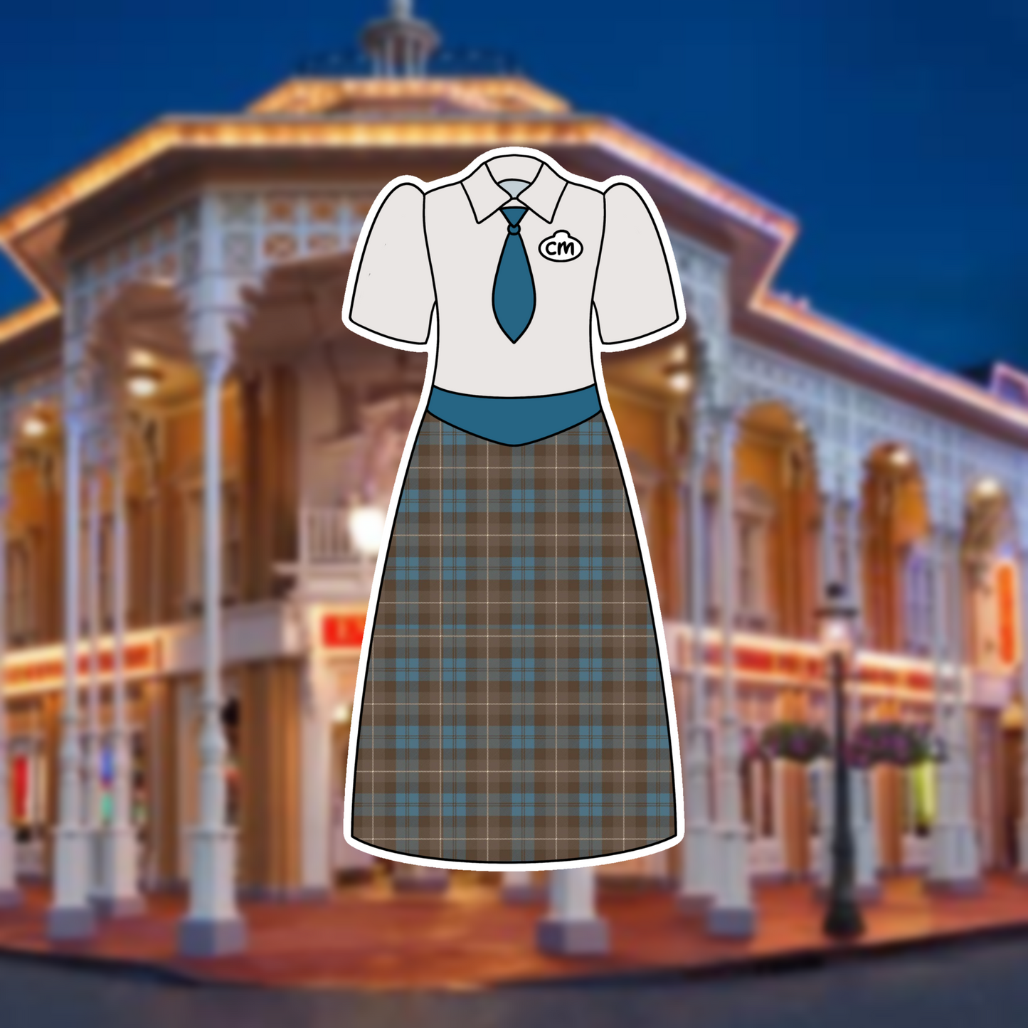 Main Street Emporium Merchandise MK Cast Member Costume Glossy Sticker