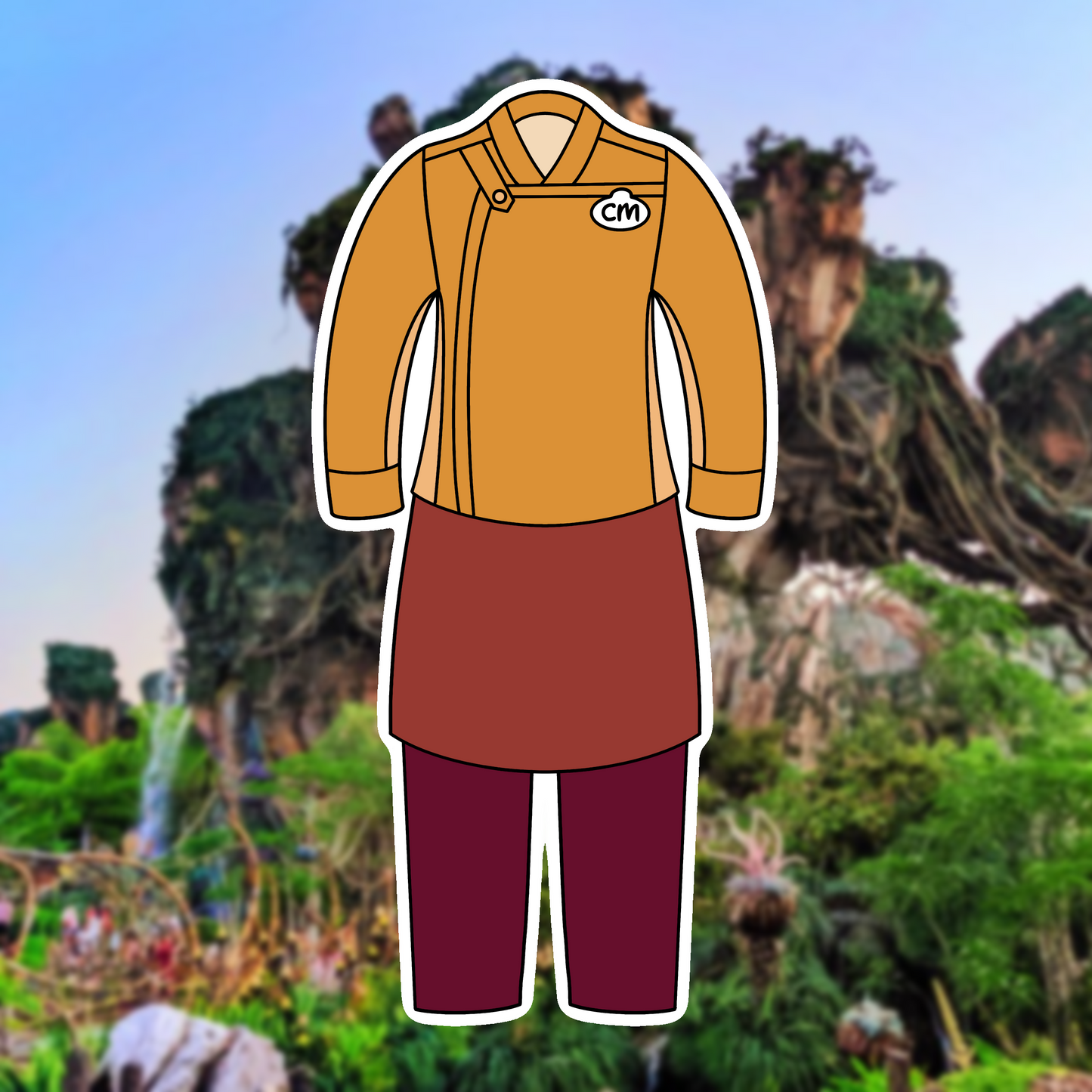 Satuli Canteen DAK Cast Member Costume Glossy Sticker