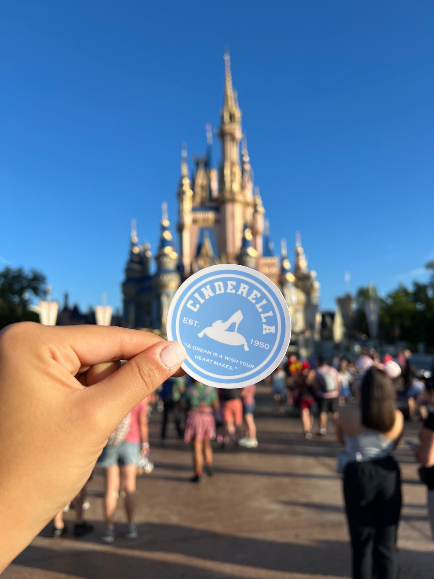 Cinderella Logo Round Glossy Sticker