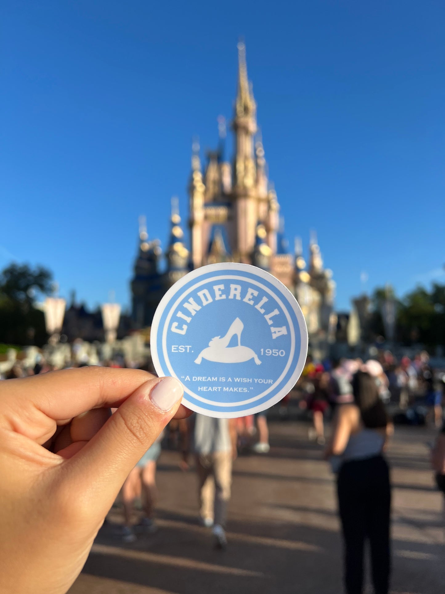 Cinderella Logo Round Glossy Sticker