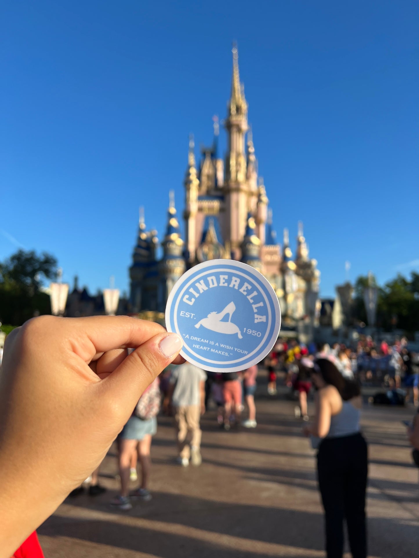 Cinderella Logo Round Glossy Sticker