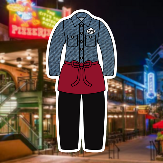 Pizzarizzo HS Cast Member Costume Glossy Sticker