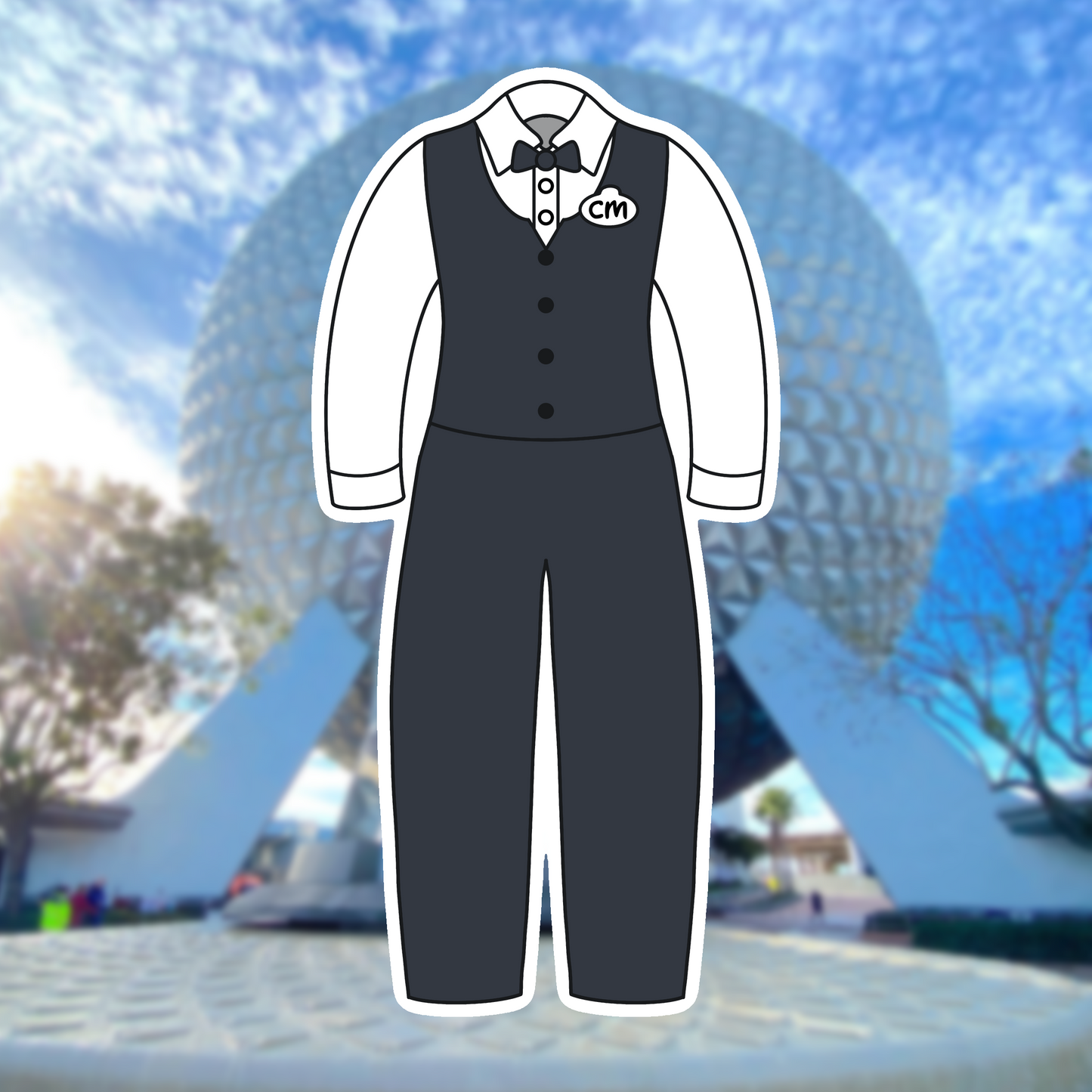 France Pavilion World Showcase Cast Member Costume Glossy Sticker