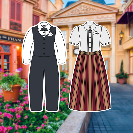 France Pavilion World Showcase Cast Member Costume Glossy Sticker