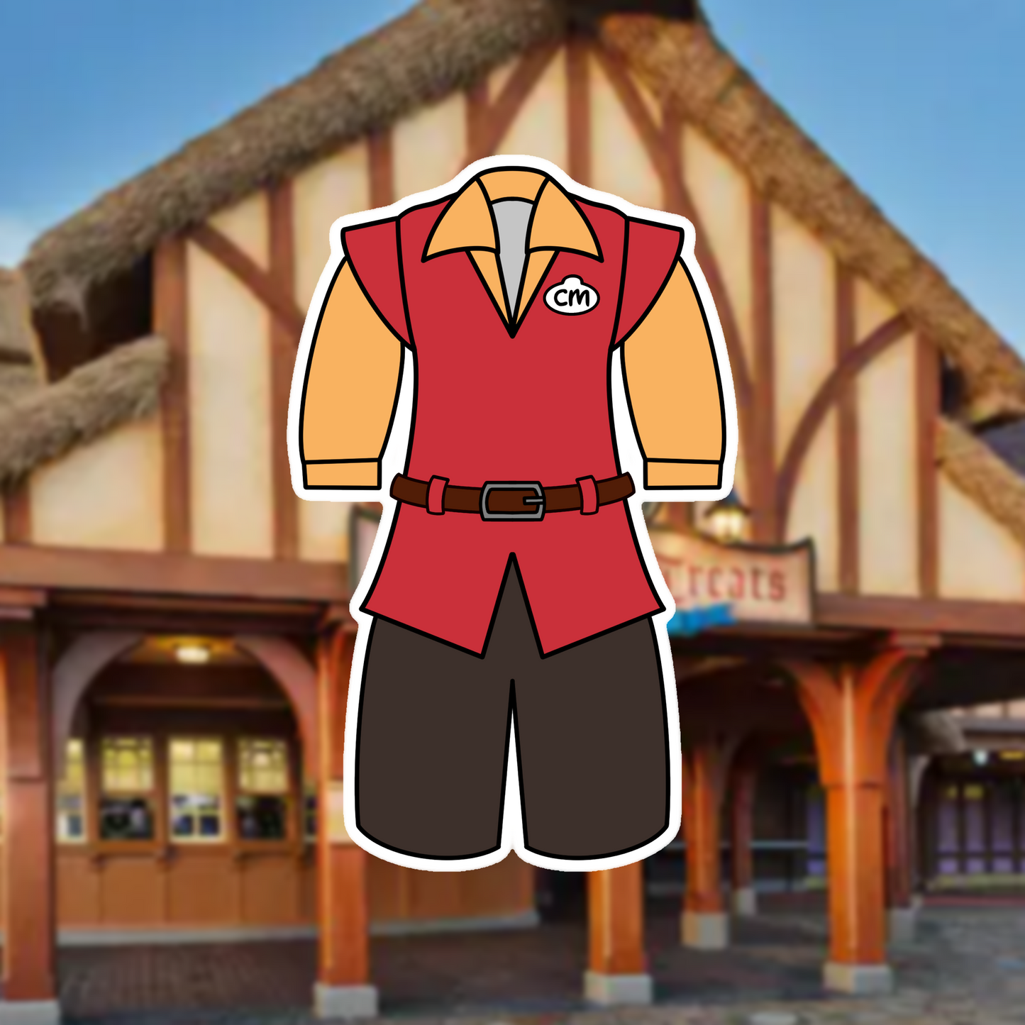 Fantasyland Storybook Treats QSFB MK Cast Member Costume Glossy Sticker