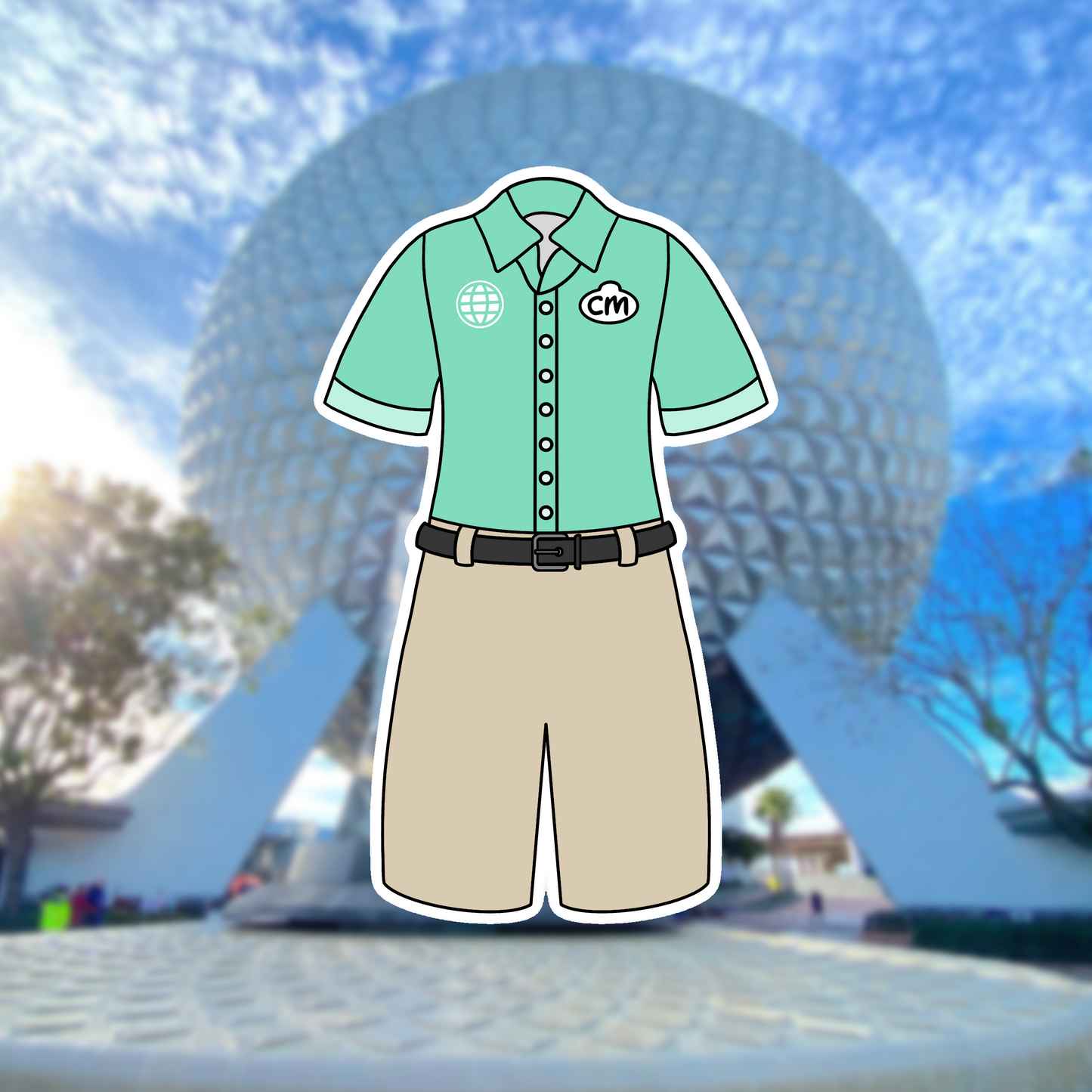 Festivals World Showcase Cast Member Costume Glossy Sticker