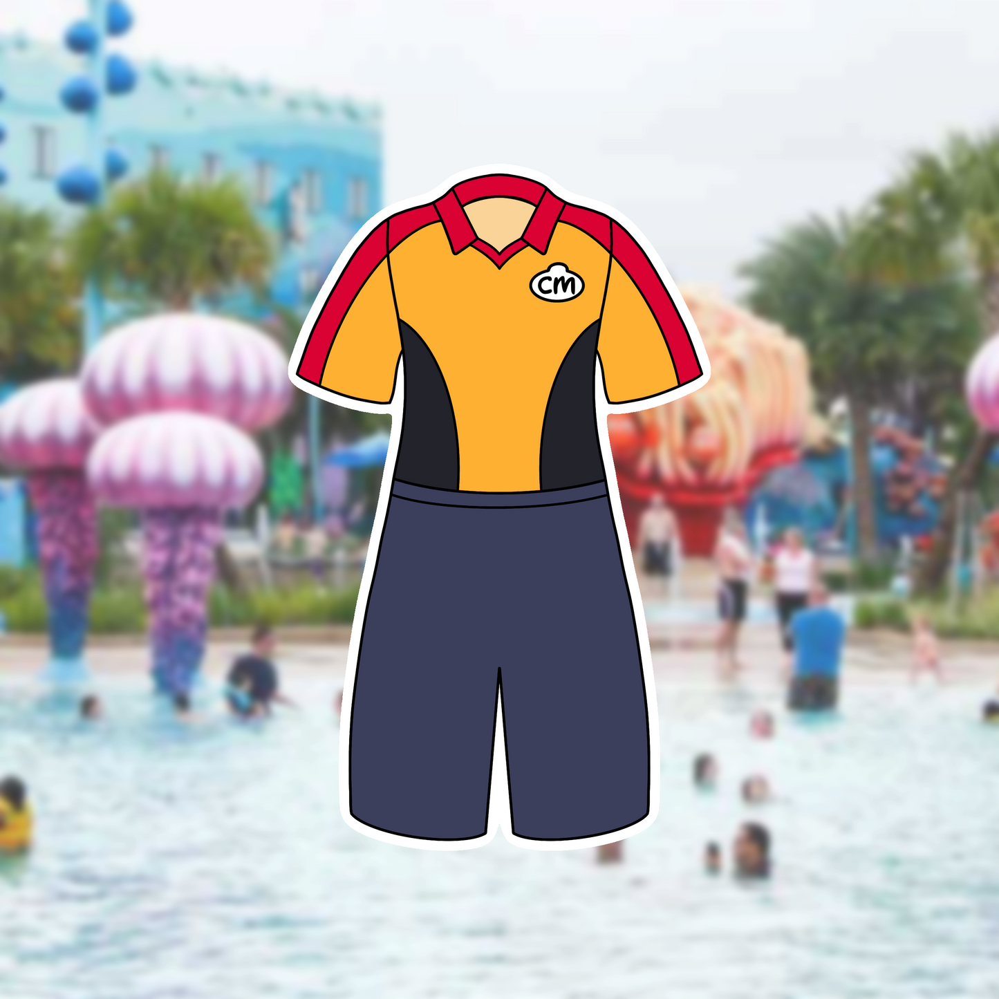 Children's Activities Cast Member Costume Glossy Sticker