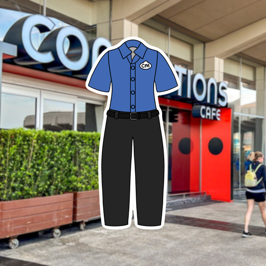 Connections Cafe Future World Cast Member Costume Glossy Sticker