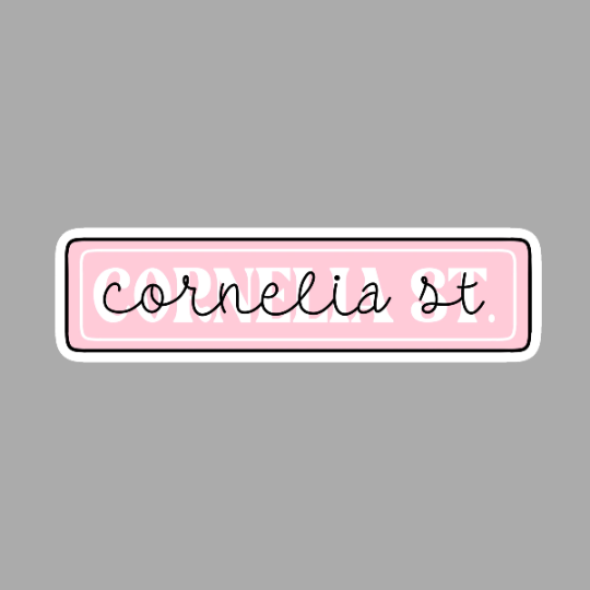 Cornelia St. Glossy Sticker