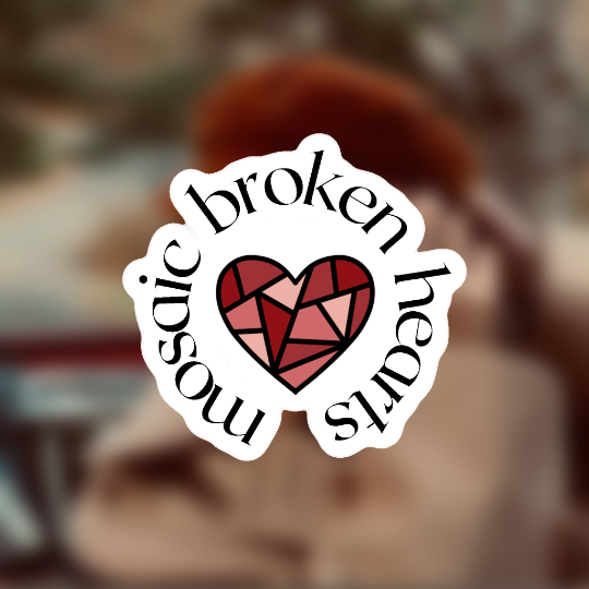 Mosaic Broken Heart Glossy Sticker (Swiftie Sticker Collection)