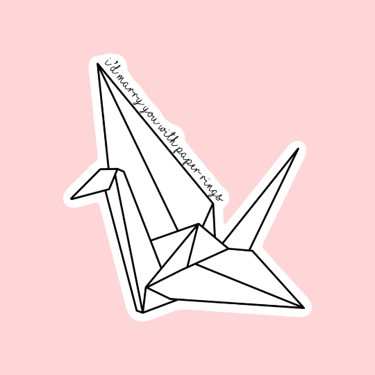 Marry You with Paper Rings Glossy Sticker (Swiftie Sticker Collection)
