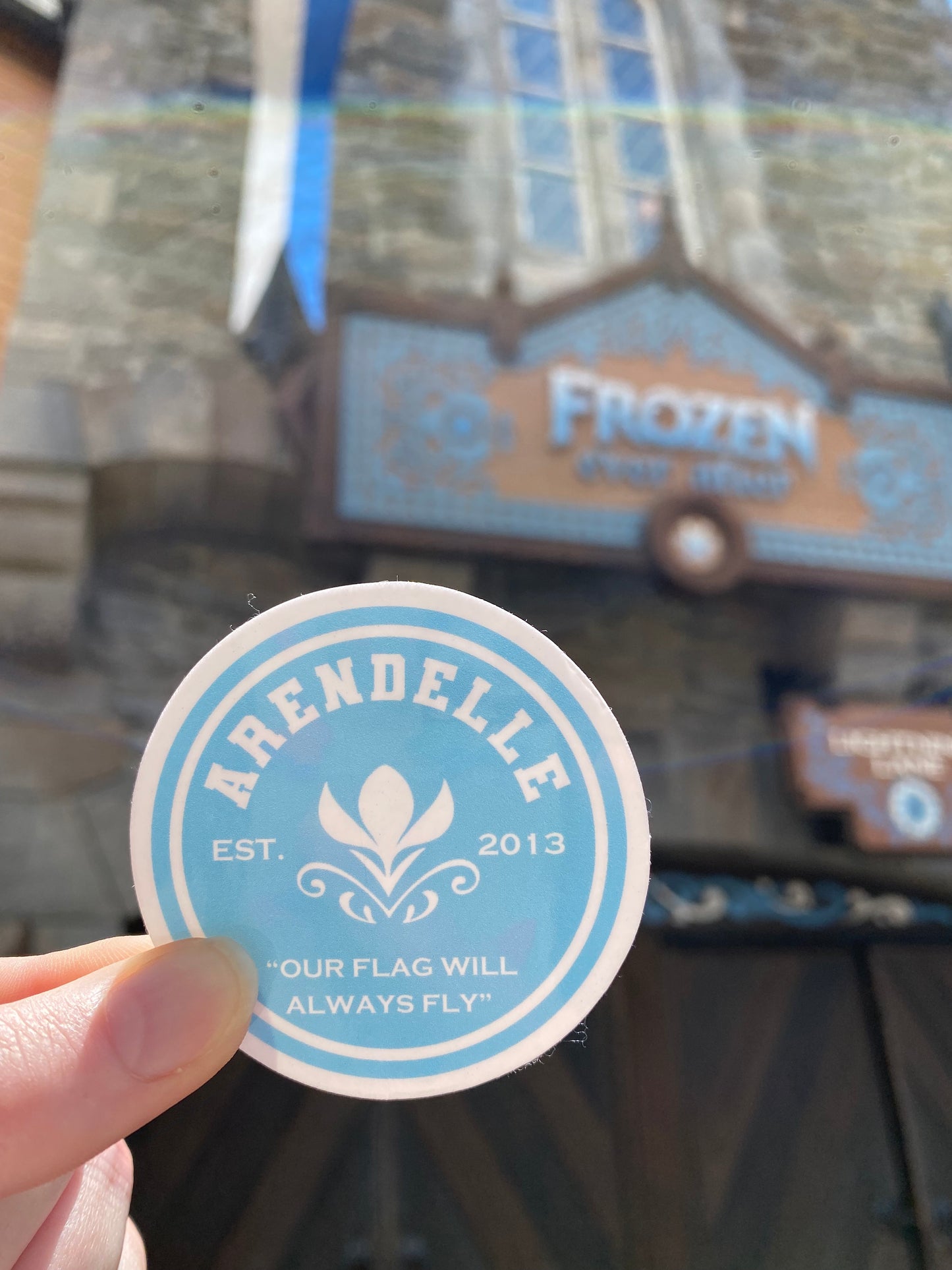 Arendelle Logo Round Glossy Sticker