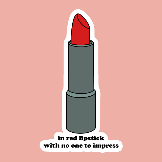 Red Lipstick Glossy Sticker (Swiftie Sticker Collection)