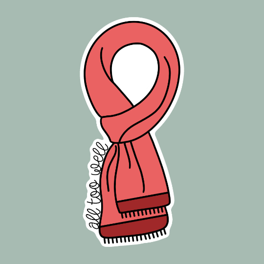 All Too Well Scarf Glossy Sticker