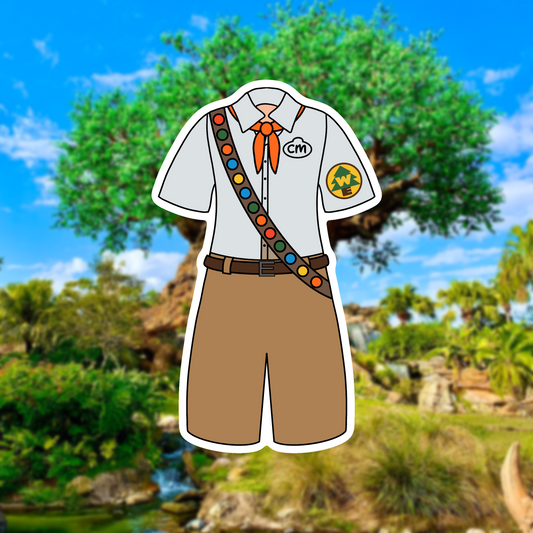Wilderness Explorer DAK Cast Member Costume Glossy Sticker