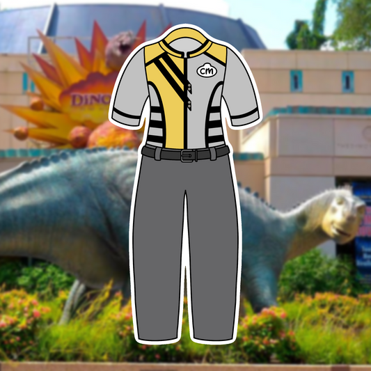 Dinosaur DAK Cast Member Costume Glossy Sticker